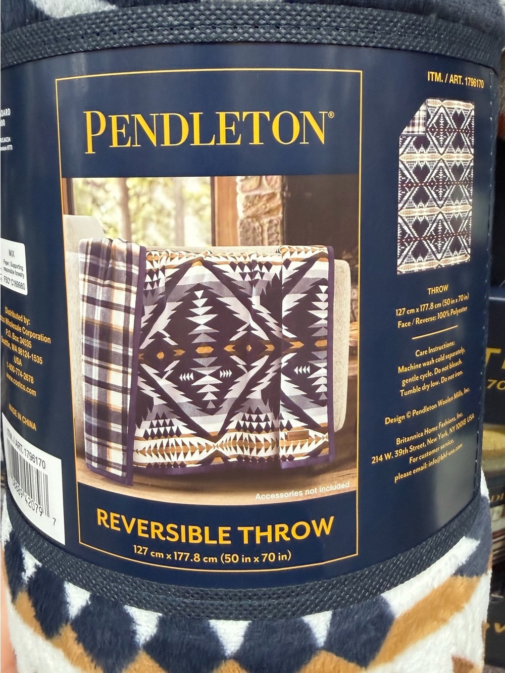 Pendleton Opal Vista plush reversible nwt throw 50x 70